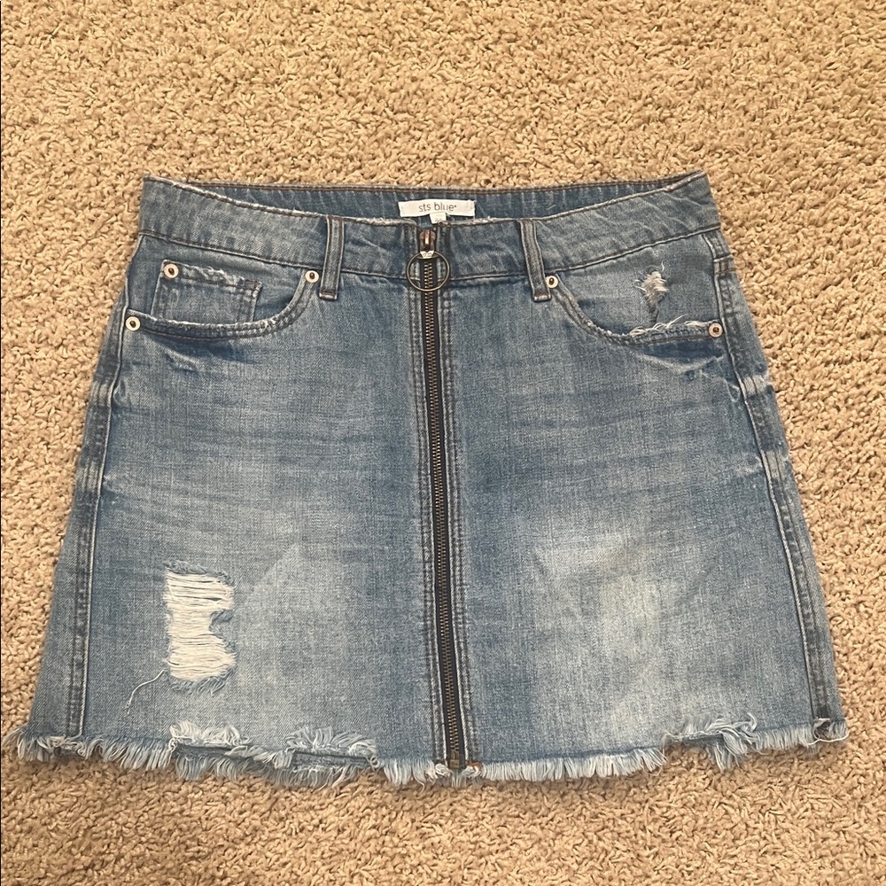 STS Blue Distressed Denim Mini Skirt